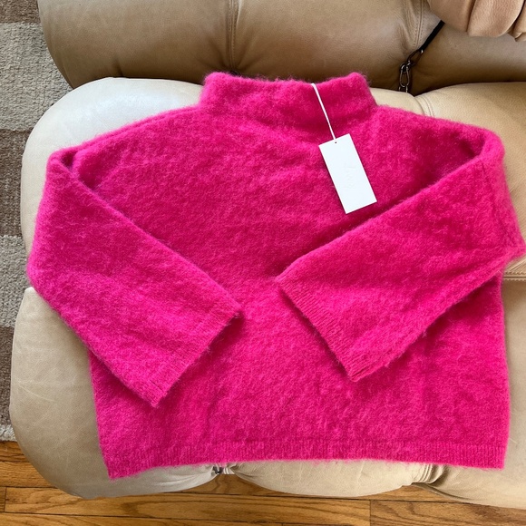 Kinney Sweaters - Kinney | Hot Pink Turtle Kneck Sweater